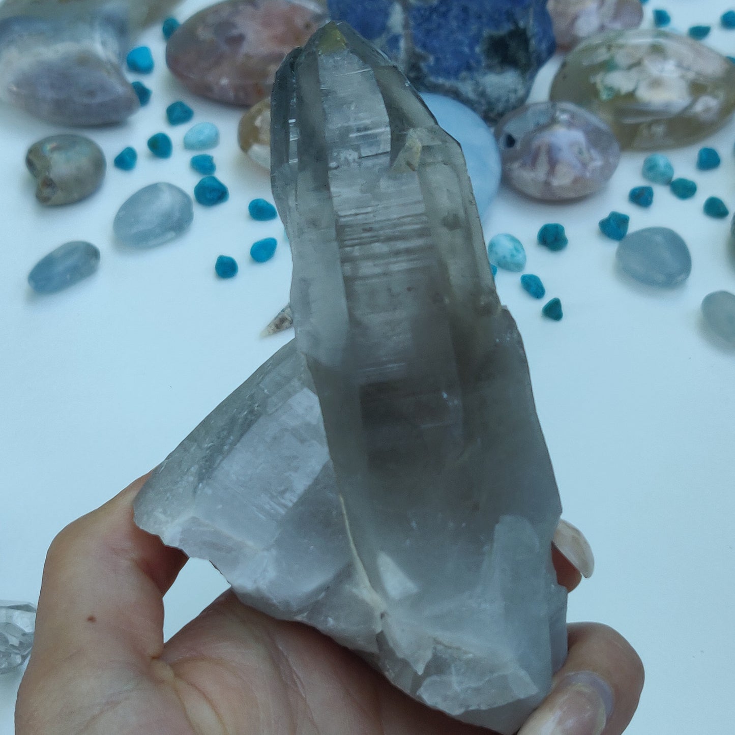 Smoky Lemurian Quartz Twin Point (#3)