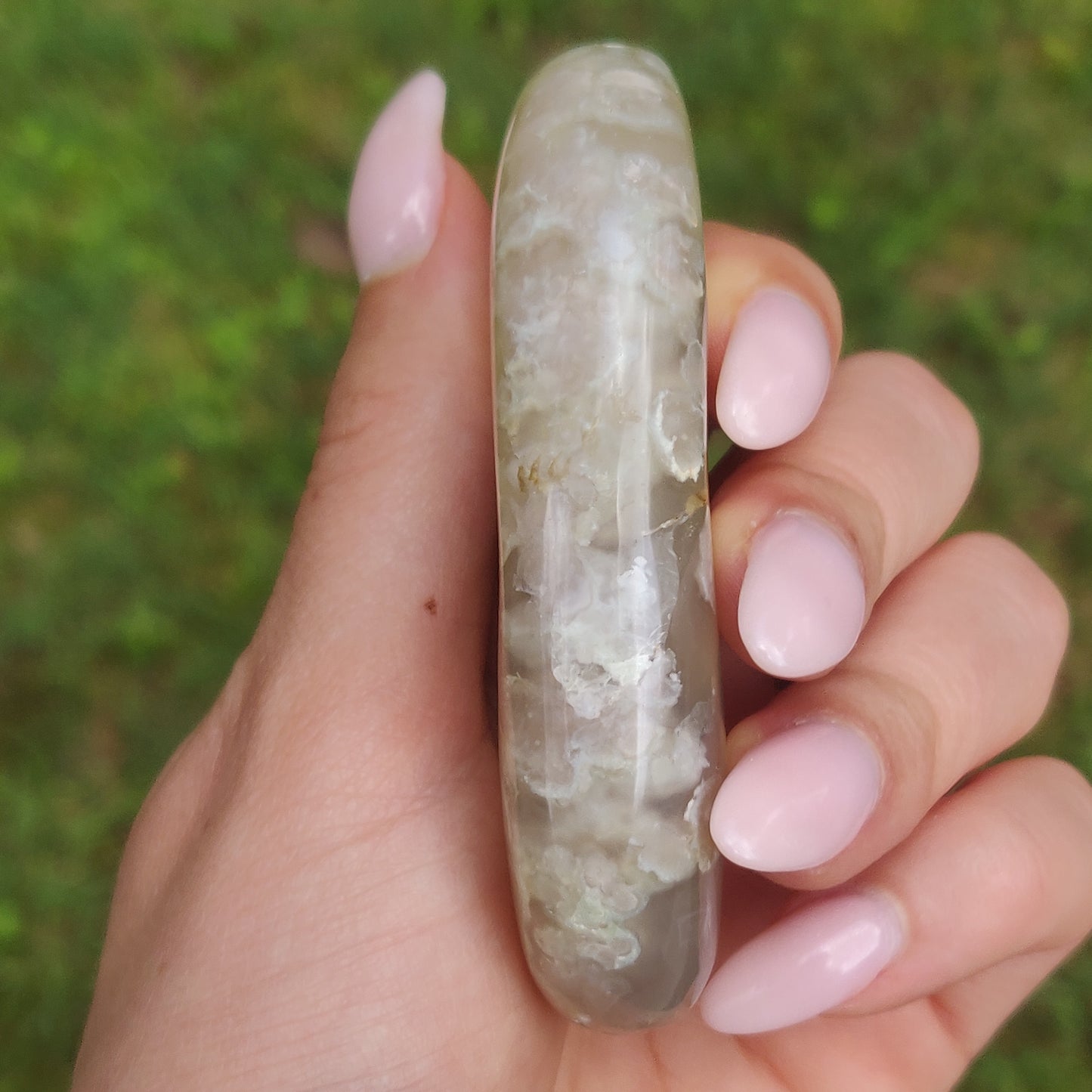 Flower Agate Palm Stone (#43)