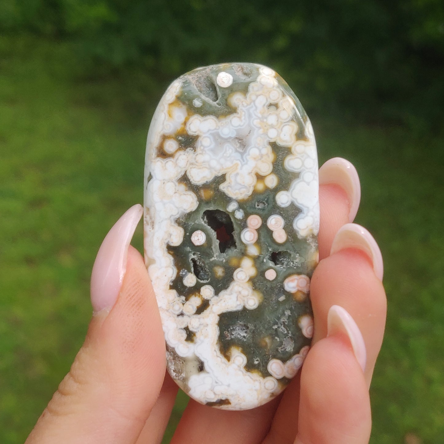 Ocean Jasper Palm Stone (#16)