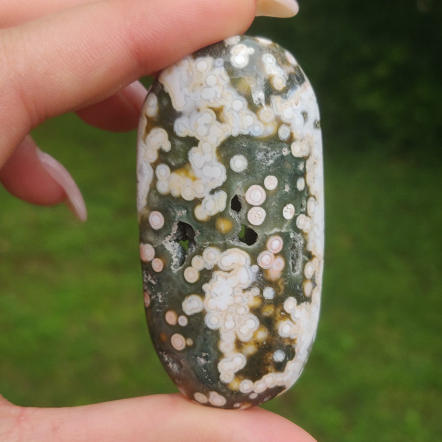 Ocean Jasper Palm Stone (#16)