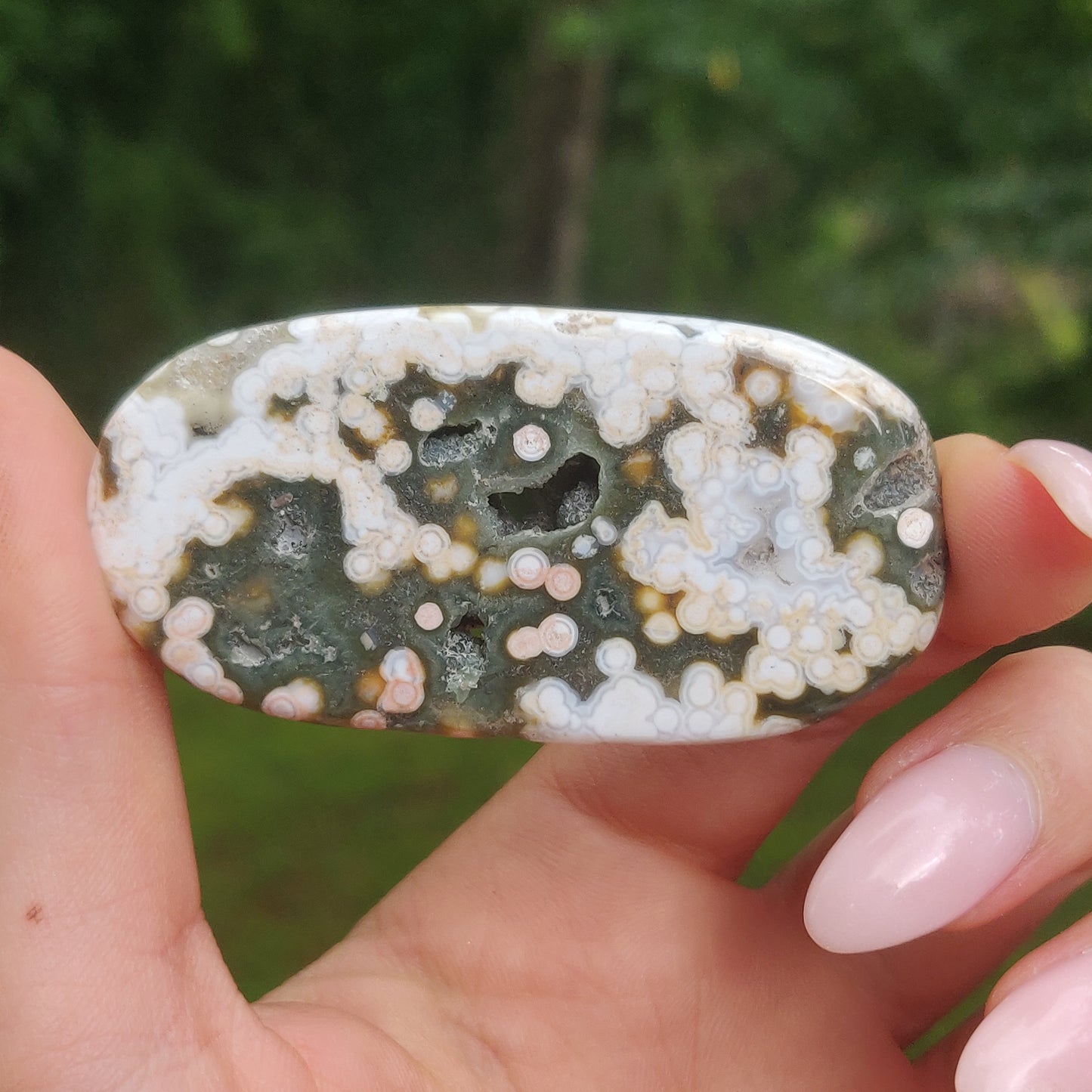 Ocean Jasper Palm Stone (#16)