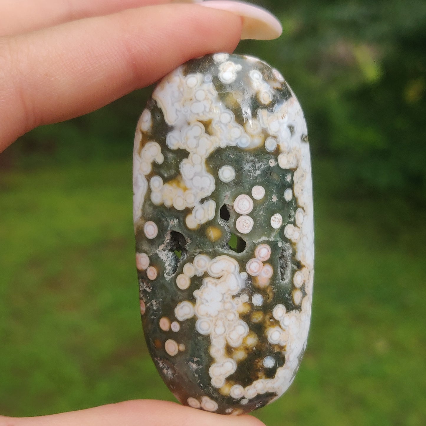 Ocean Jasper Palm Stone (#16)