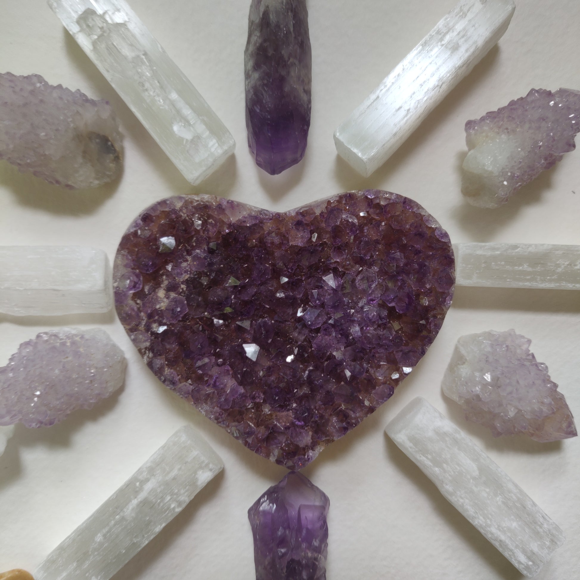 Amethyst Geode & Agate Heart (#26) - Simply Affinity