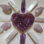Amethyst Geode & Agate Heart (#26) - Simply Affinity