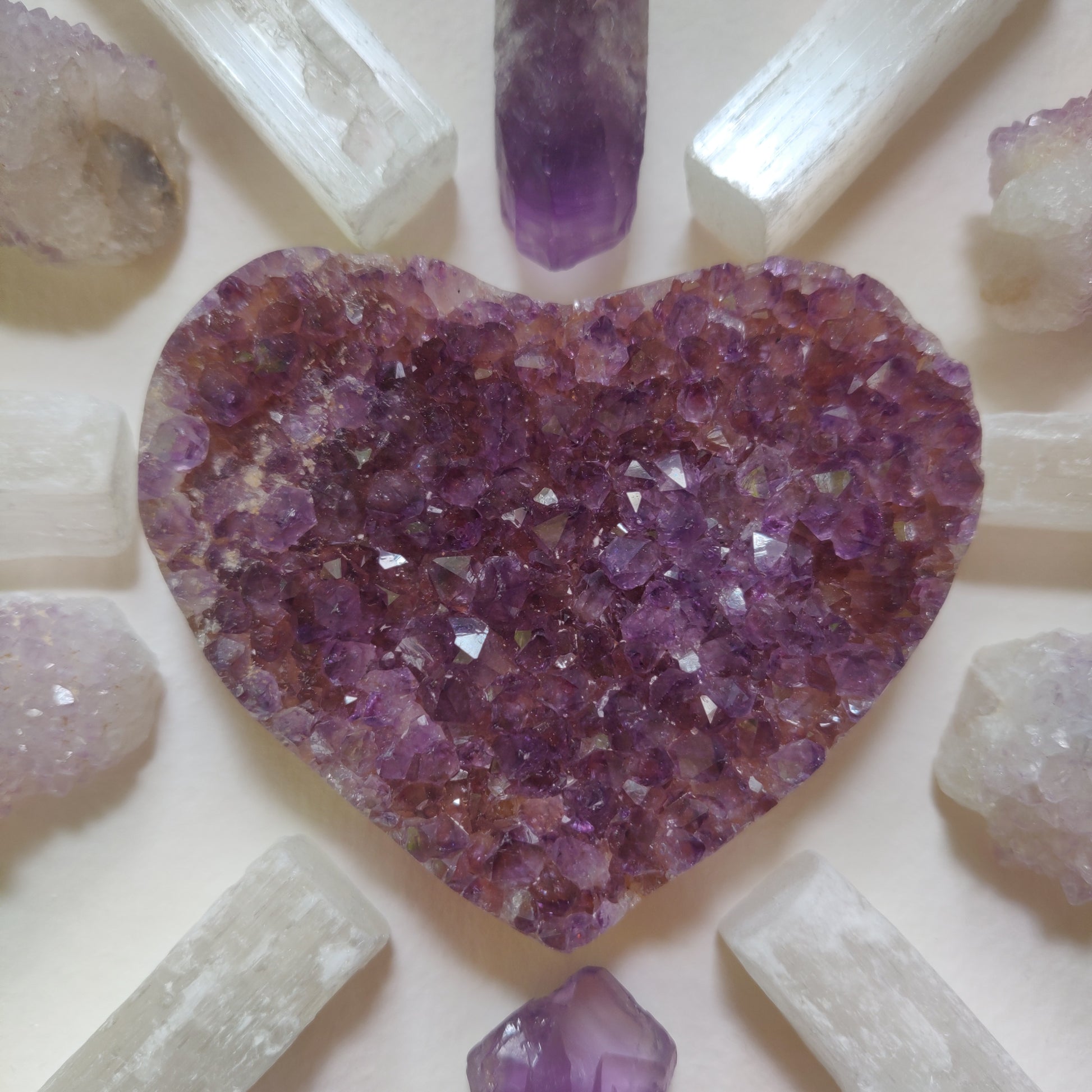 Amethyst Geode & Agate Heart (#26) - Simply Affinity