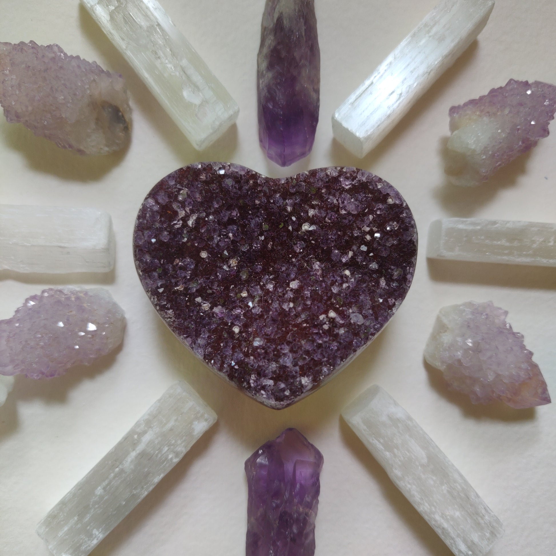 Amethyst Geode & Agate Heart (#27) - Simply Affinity