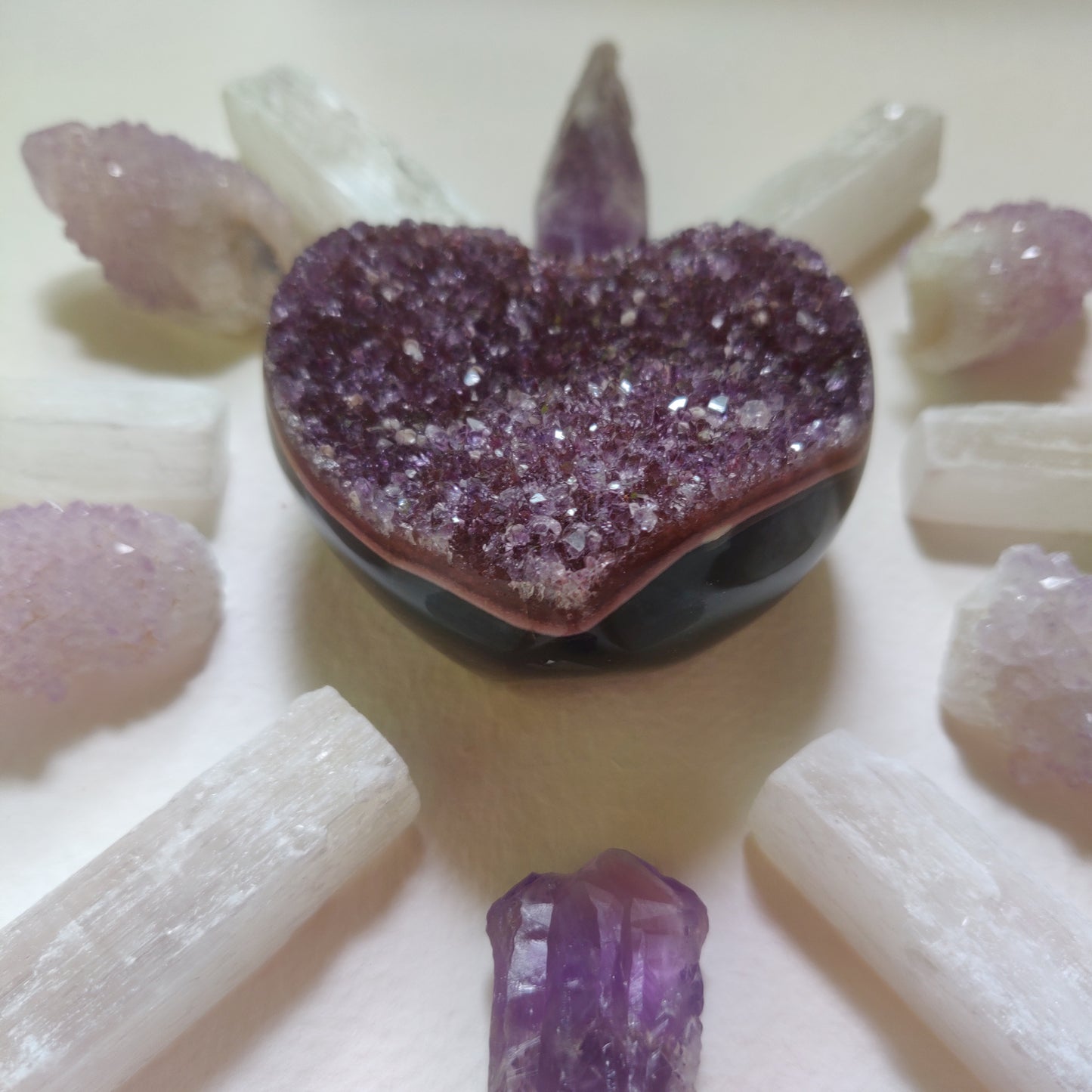 Amethyst Geode & Agate Heart (#27) - Simply Affinity