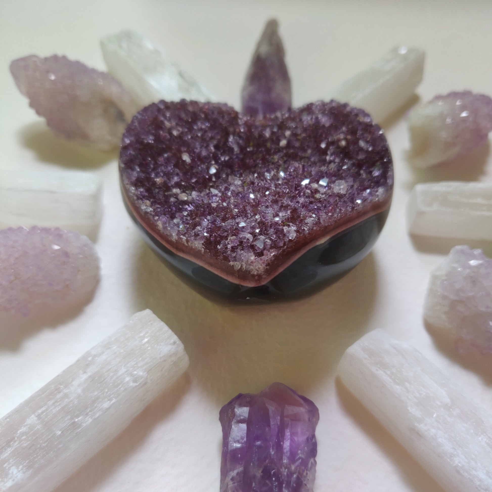 Amethyst Geode & Agate Heart (#27) - Simply Affinity