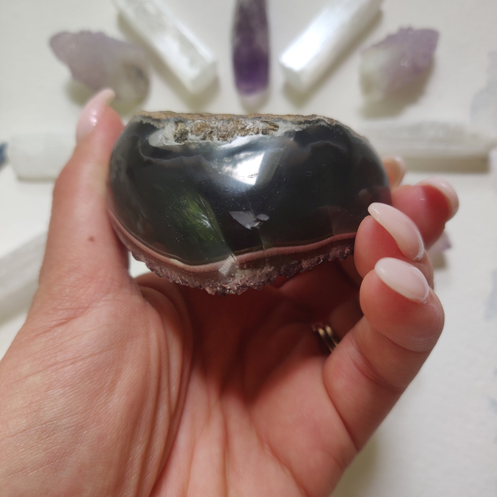 Amethyst Geode & Agate Heart (#27) - Simply Affinity