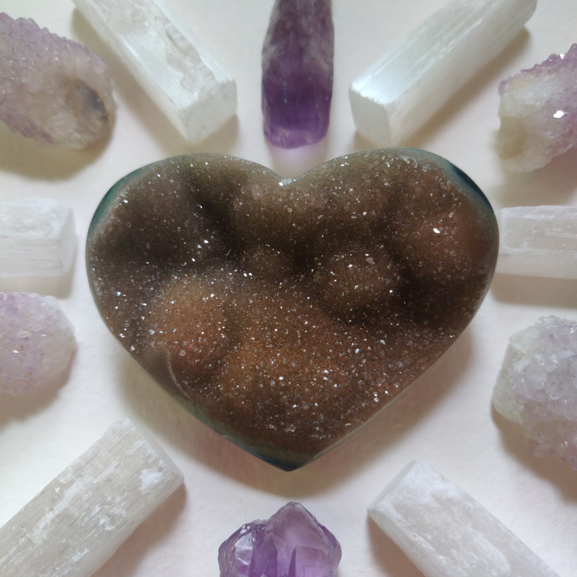 Amethyst Geode & Agate Heart (#28) - Simply Affinity