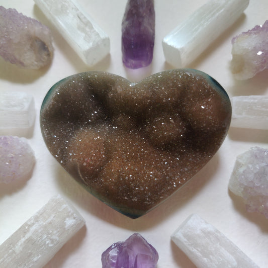 Amethyst Geode & Agate Heart (#28) - Simply Affinity