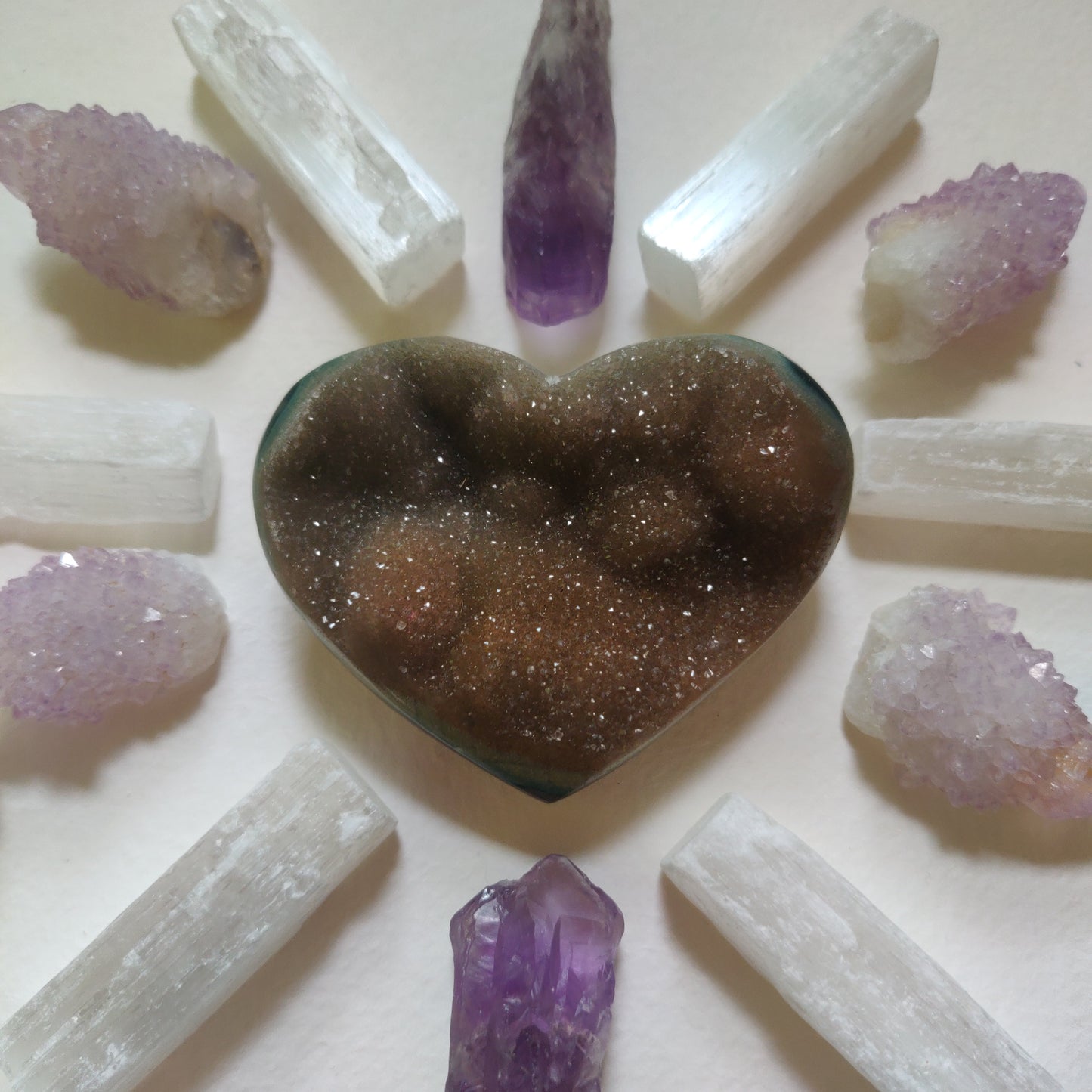 Amethyst Geode & Agate Heart (#28) - Simply Affinity