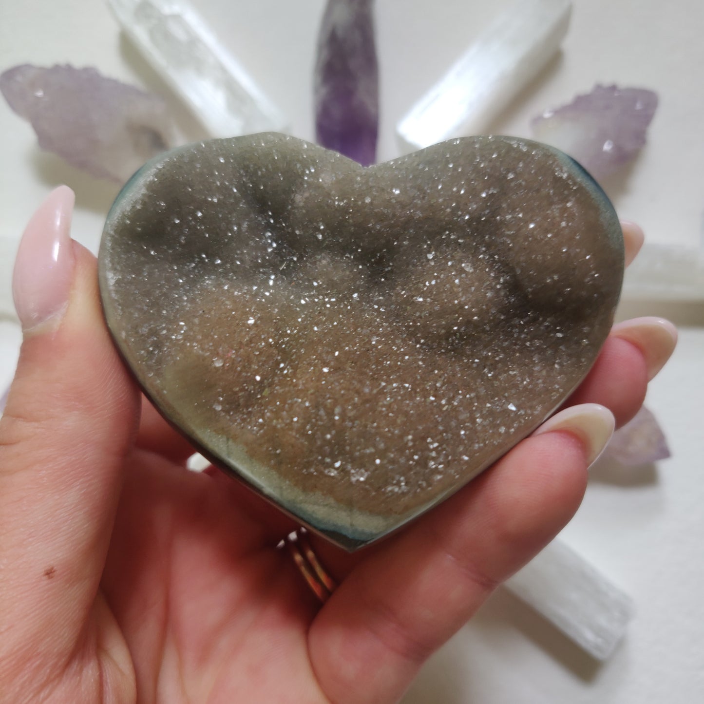 Amethyst Geode & Agate Heart (#28) - Simply Affinity