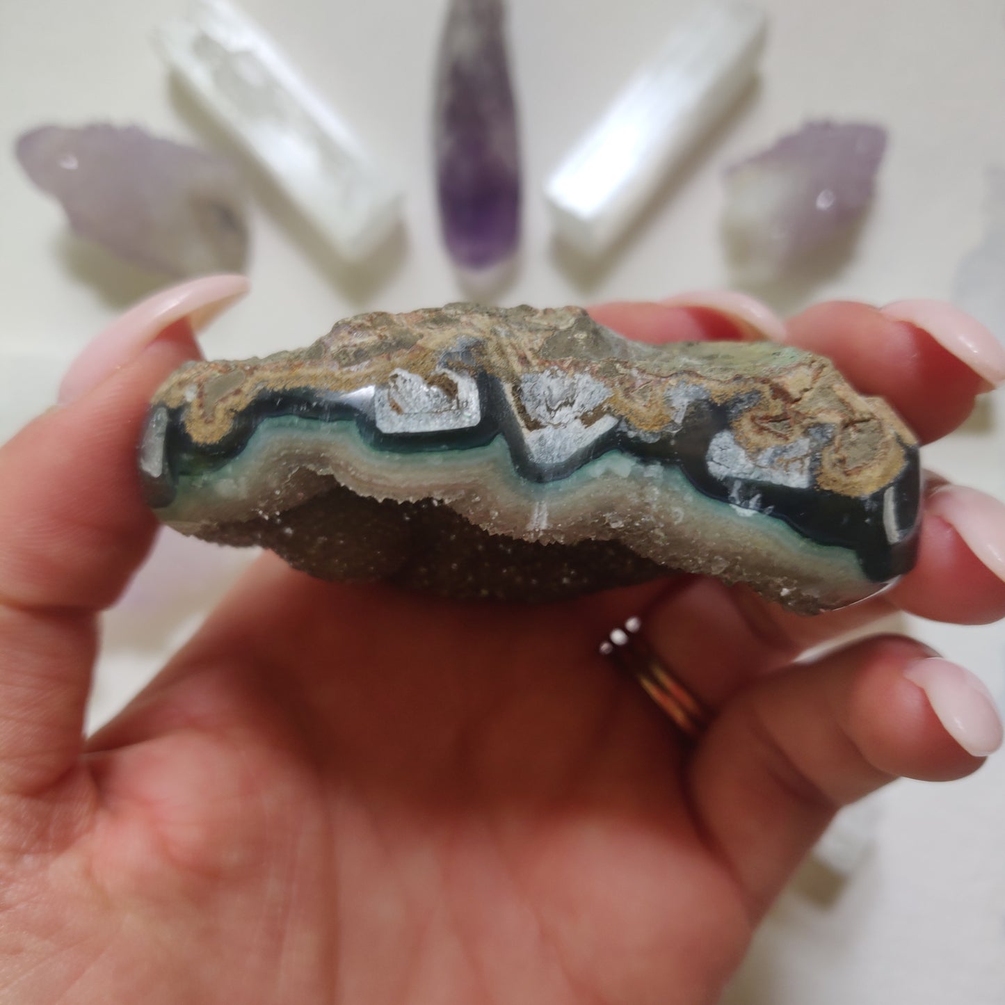 Amethyst Geode & Agate Heart (#28) - Simply Affinity