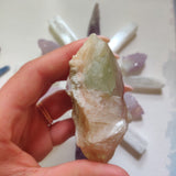 Green and Red Apophyllite Cluster with Stillbite (#33)