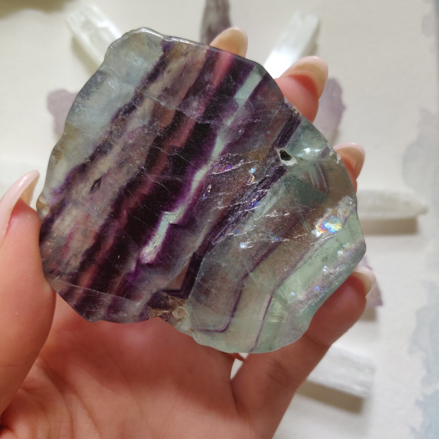 Fluorite Slab, Rainbow Fluorite Slab (#15)