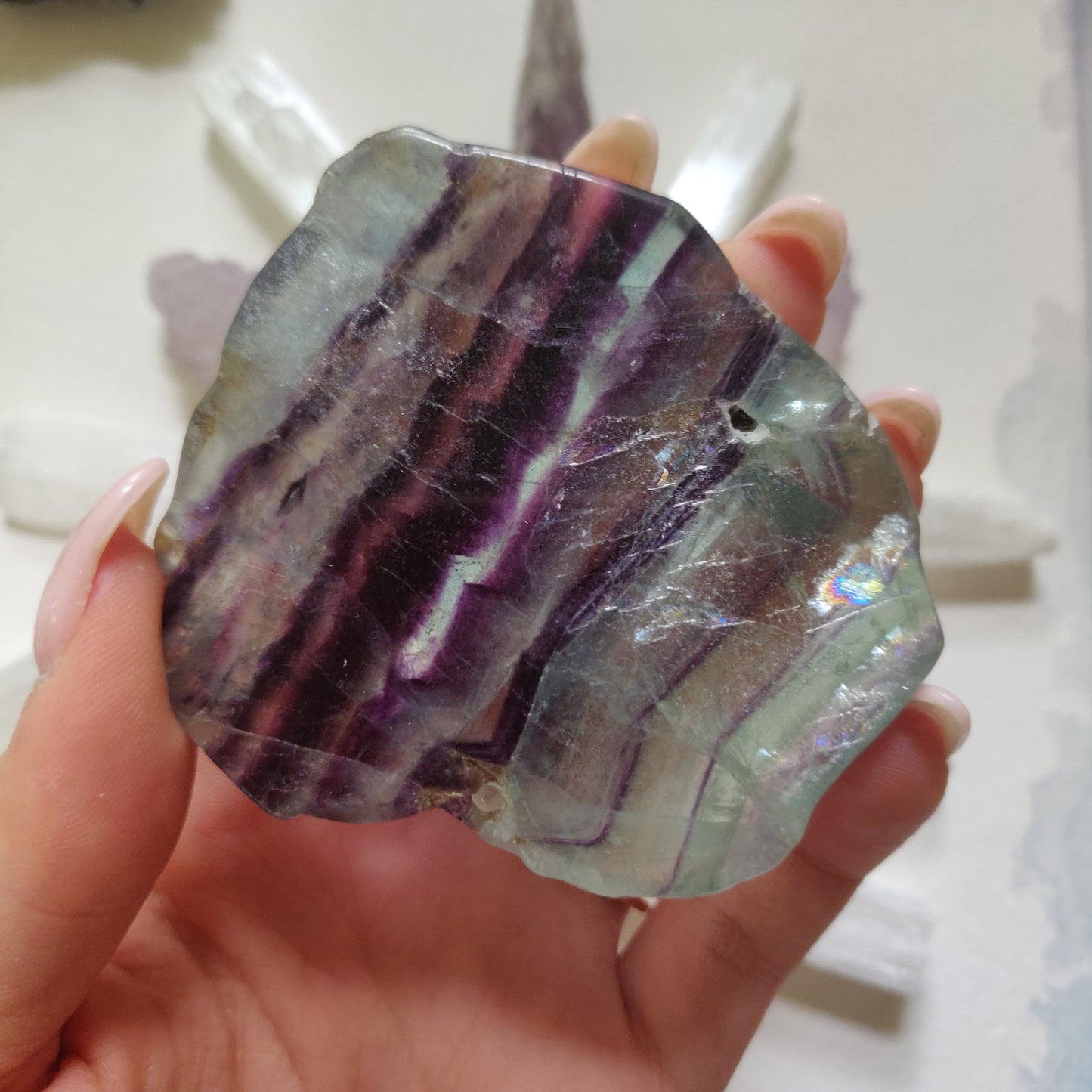 Fluorite Slab, Rainbow Fluorite Slab (#15)