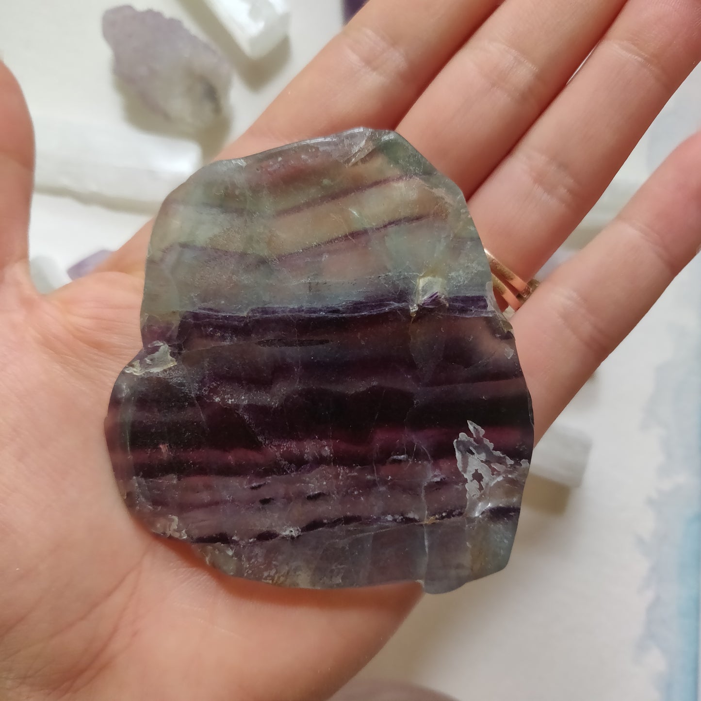 Fluorite Slab, Rainbow Fluorite Slab (#15)
