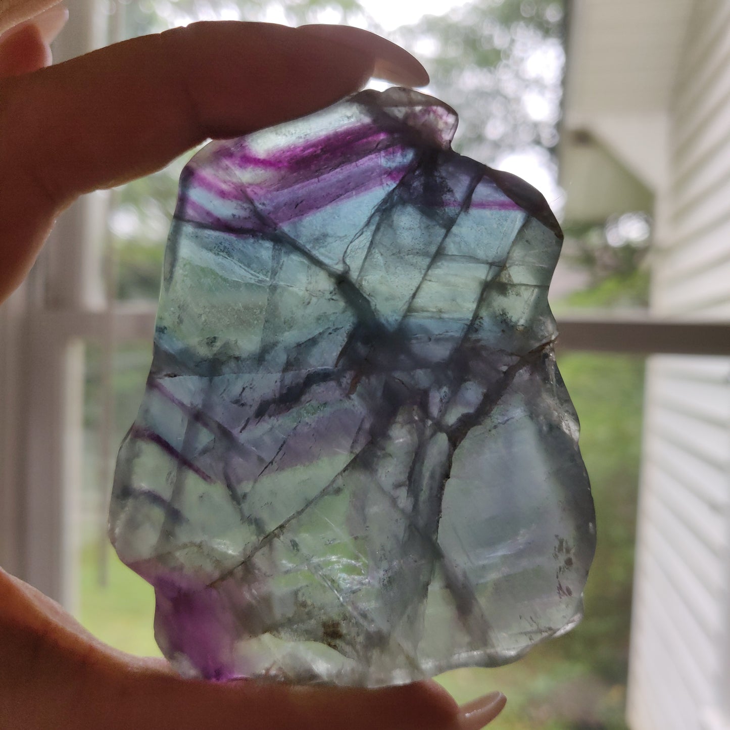 Fluorite Slab, Rainbow Fluorite Slab (#16)