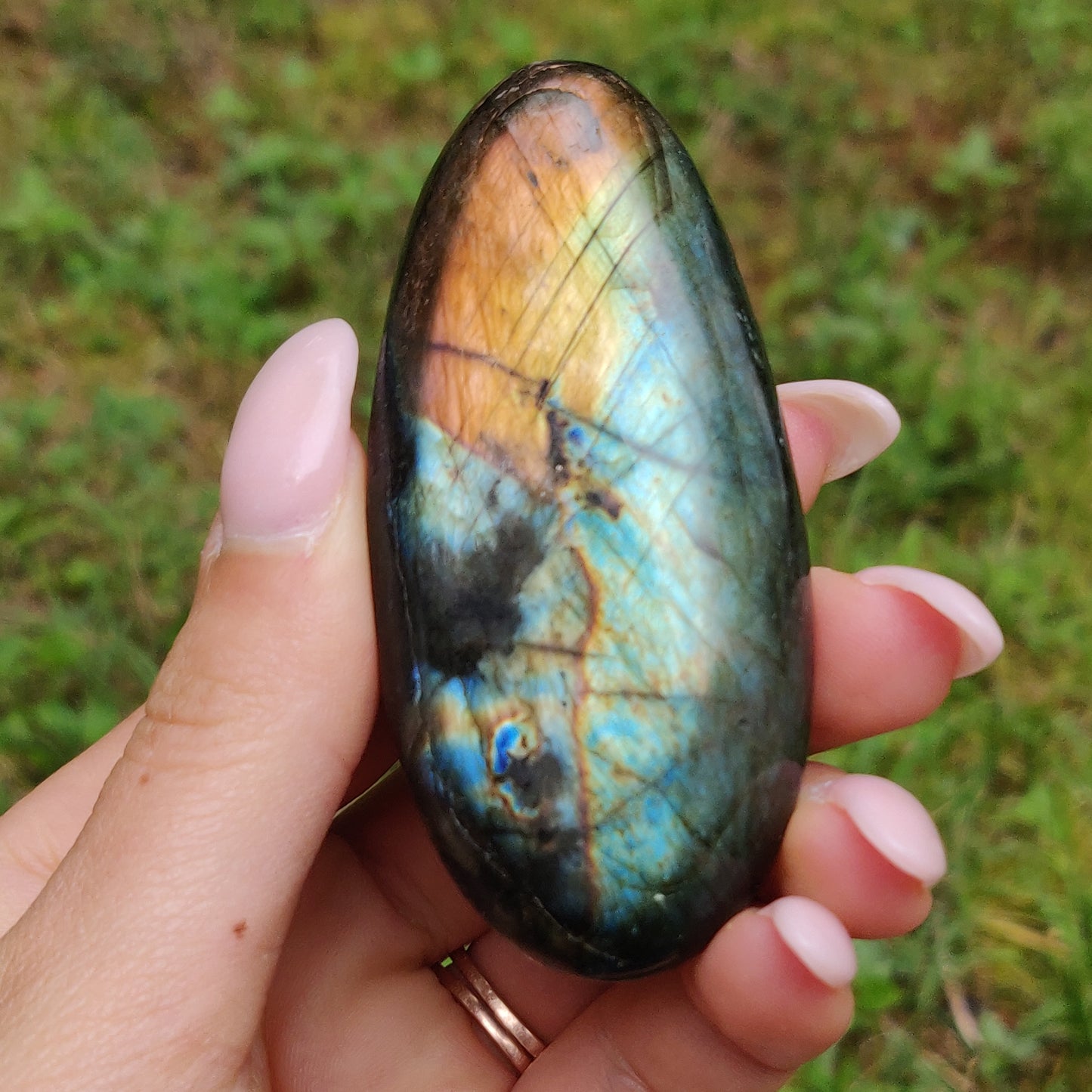 Labradorite Palm Stone (#249)