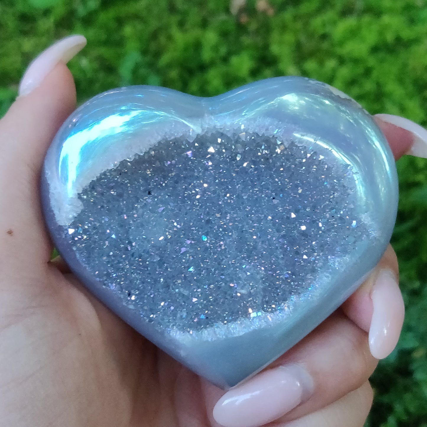 Aura Druzy Agate Heart (#18) - Simply Affinity