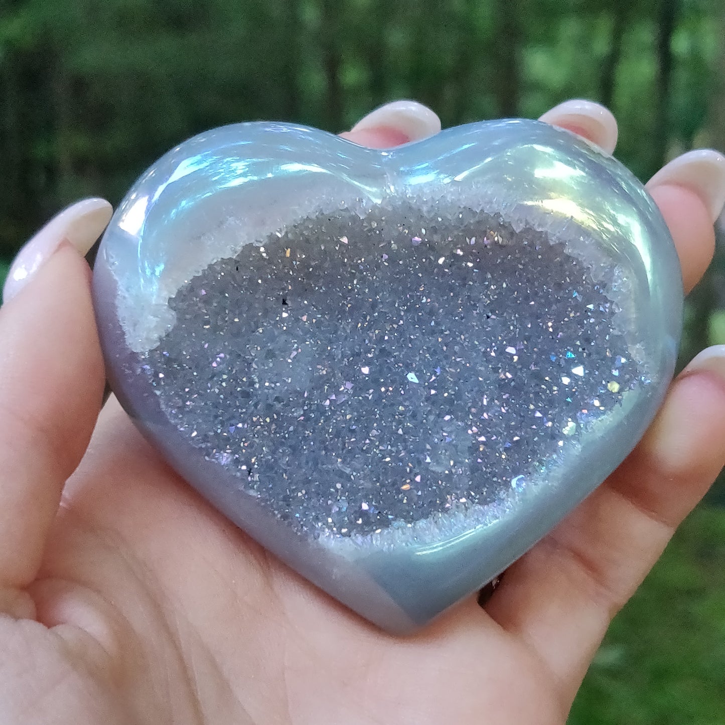 Aura Druzy Agate Heart (#18) - Simply Affinity
