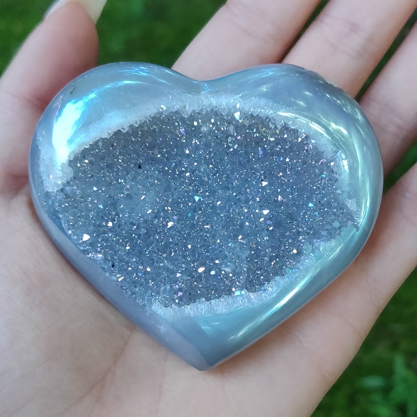 Aura Druzy Agate Heart (#18) - Simply Affinity