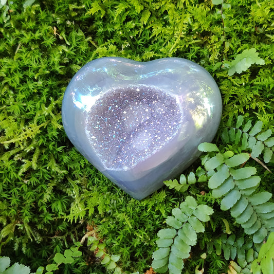 Aura Druzy Agate Heart (#16) - Simply Affinity