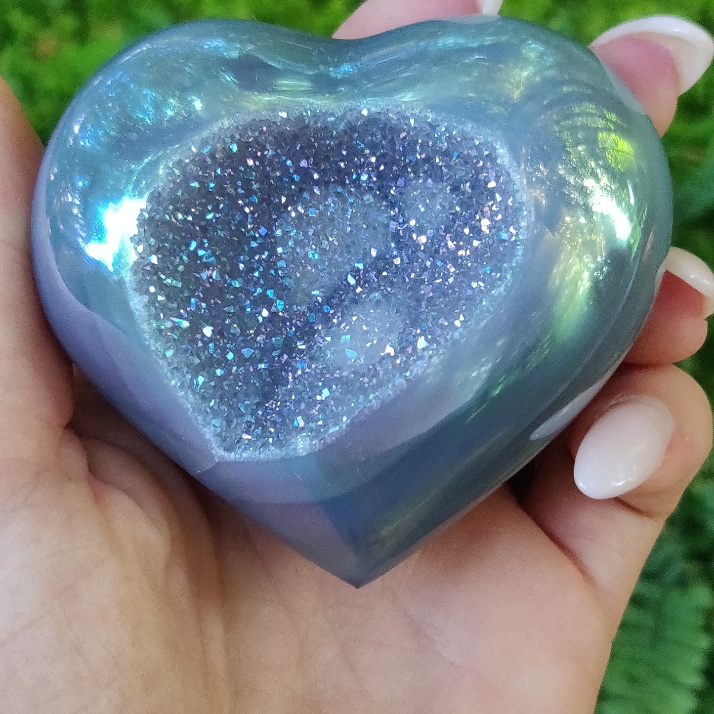 Aura Druzy Agate Heart (#16) - Simply Affinity