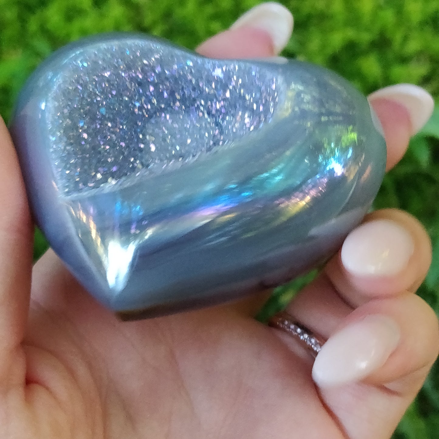 Aura Druzy Agate Heart (#16) - Simply Affinity