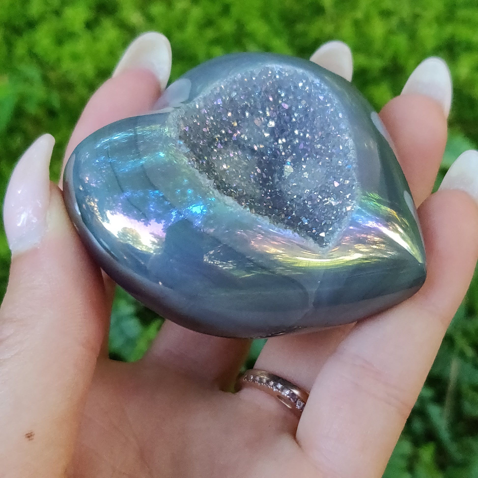 Aura Druzy Agate Heart (#16) - Simply Affinity