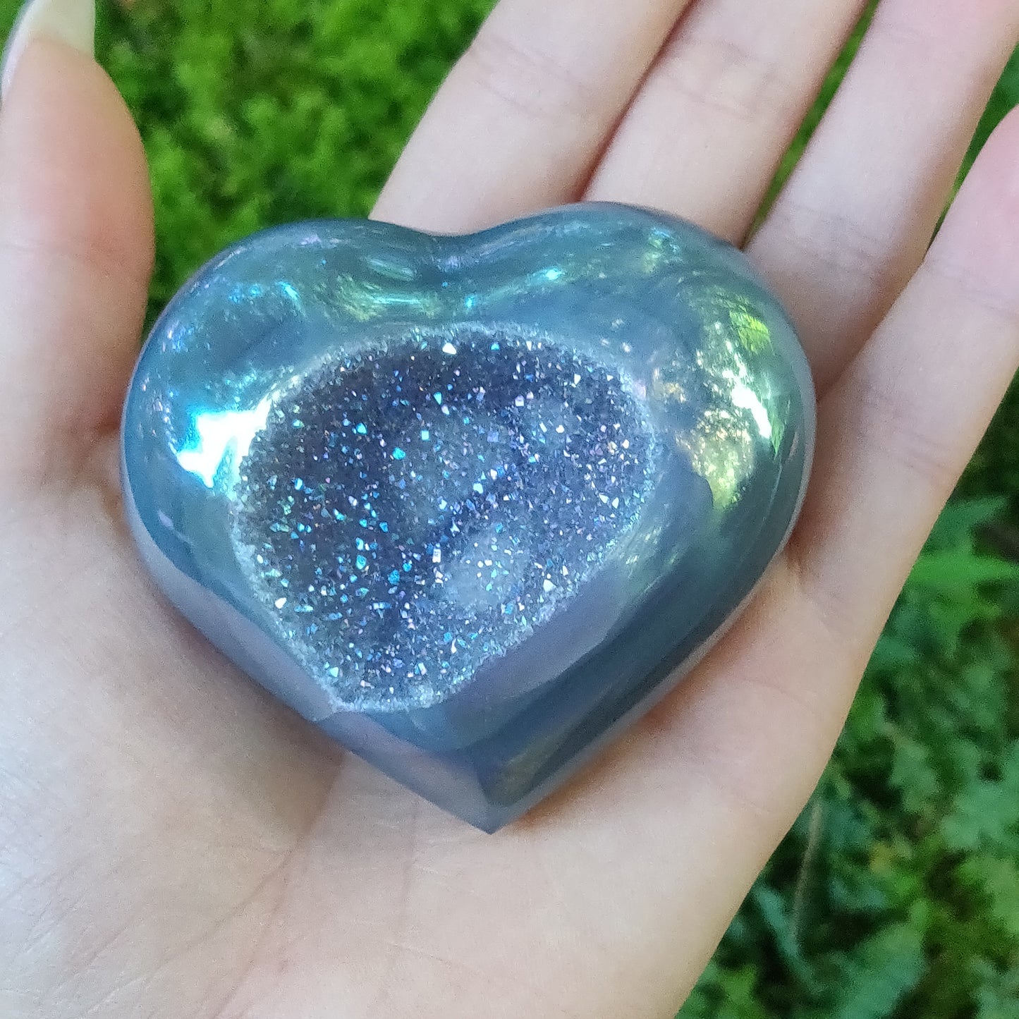 Aura Druzy Agate Heart (#16) - Simply Affinity