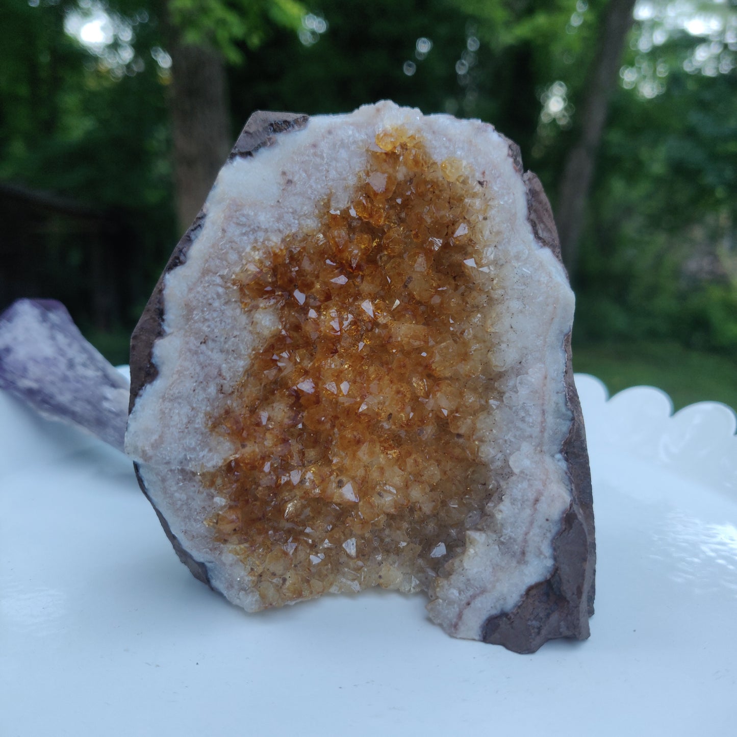 Citrine Geode Free Form, Cut Base (#4) - Simply Affinity