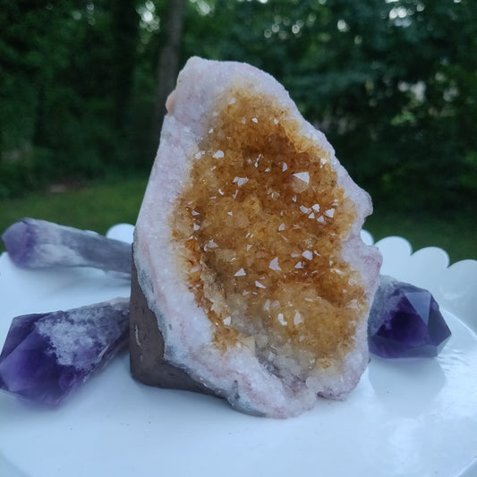 Citrine Geode Free Form, Cut Base (#5) - Simply Affinity