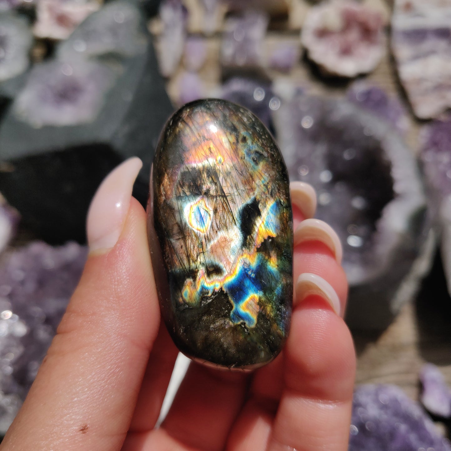Labradorite Palm Stone (#49)