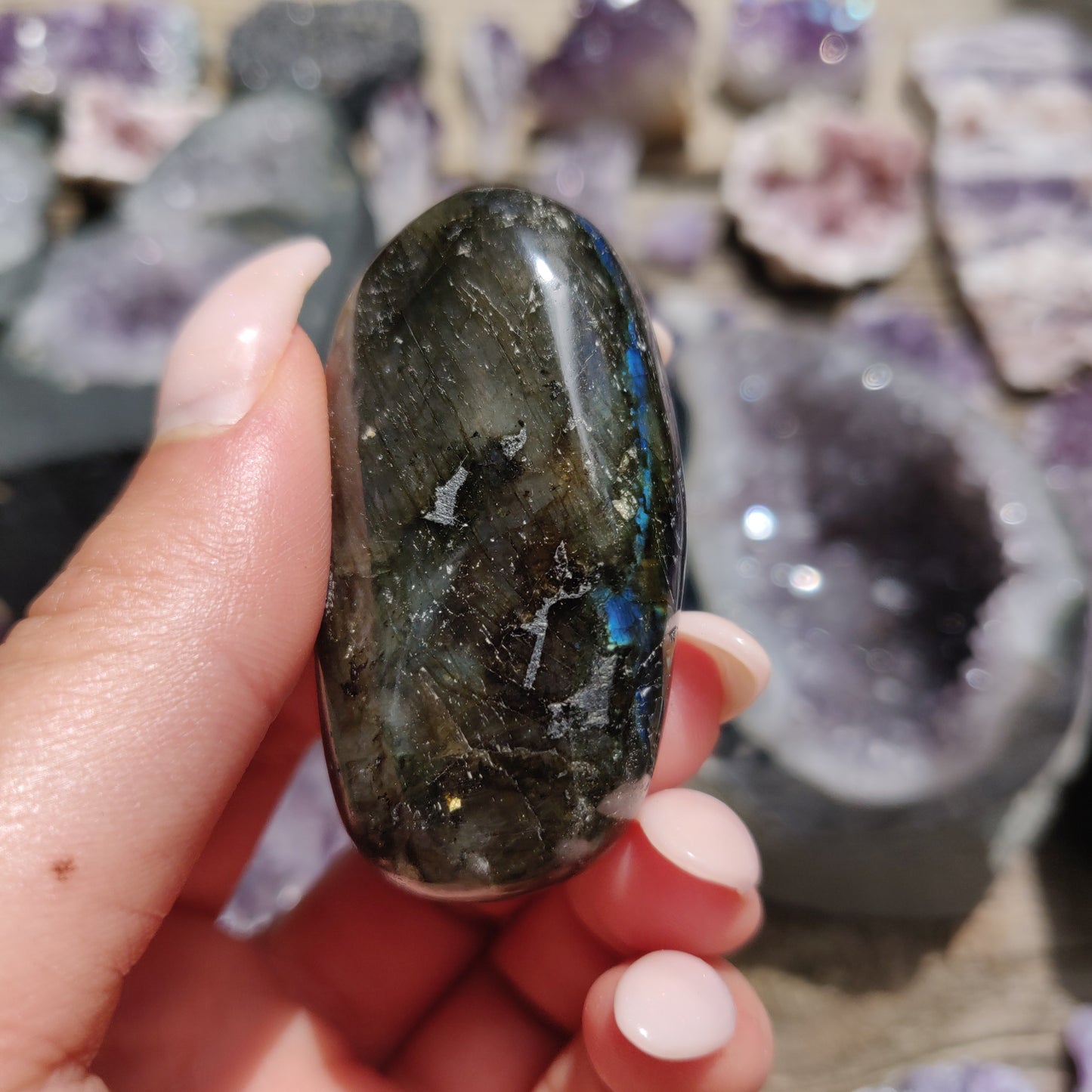 Labradorite Palm Stone (#49)