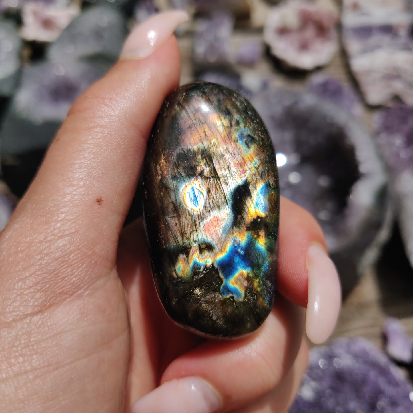 Labradorite Palm Stone (#49)