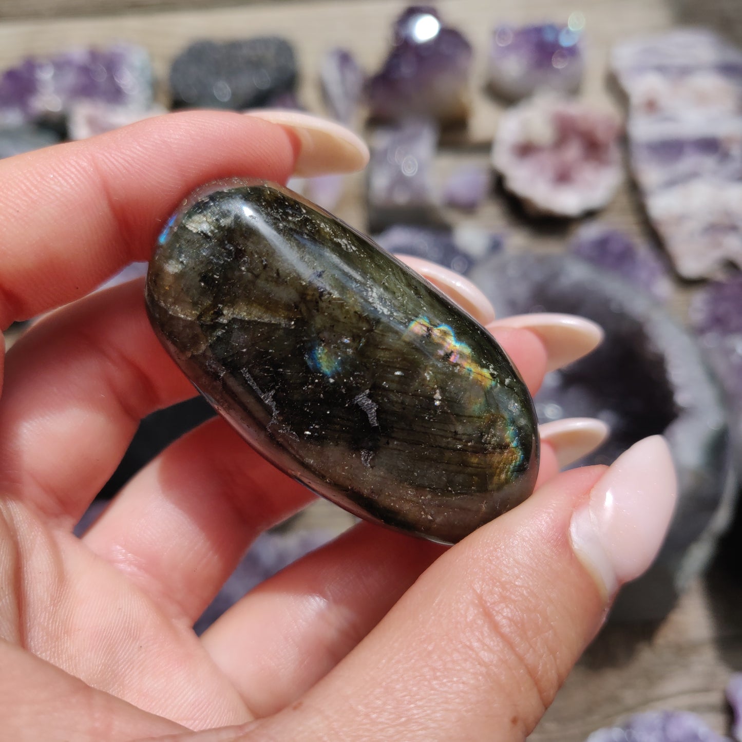 Labradorite Palm Stone (#49)