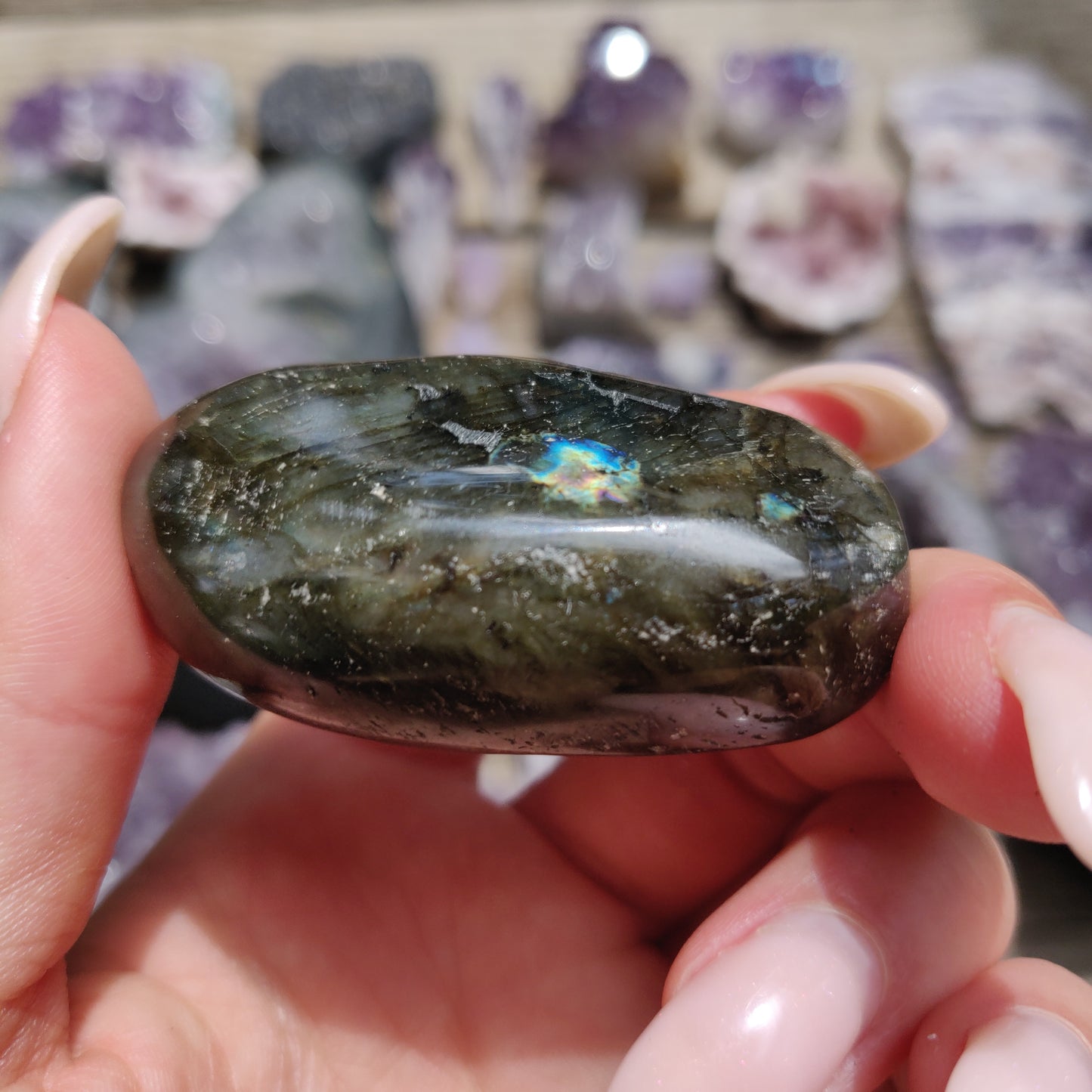 Labradorite Palm Stone (#49)