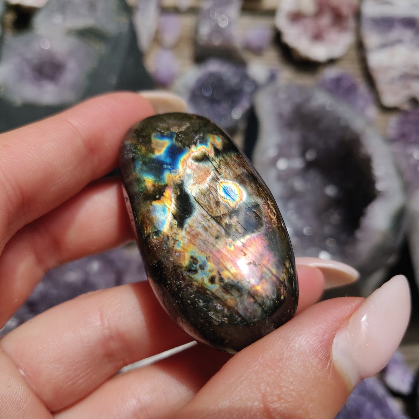 Labradorite Palm Stone (#49)