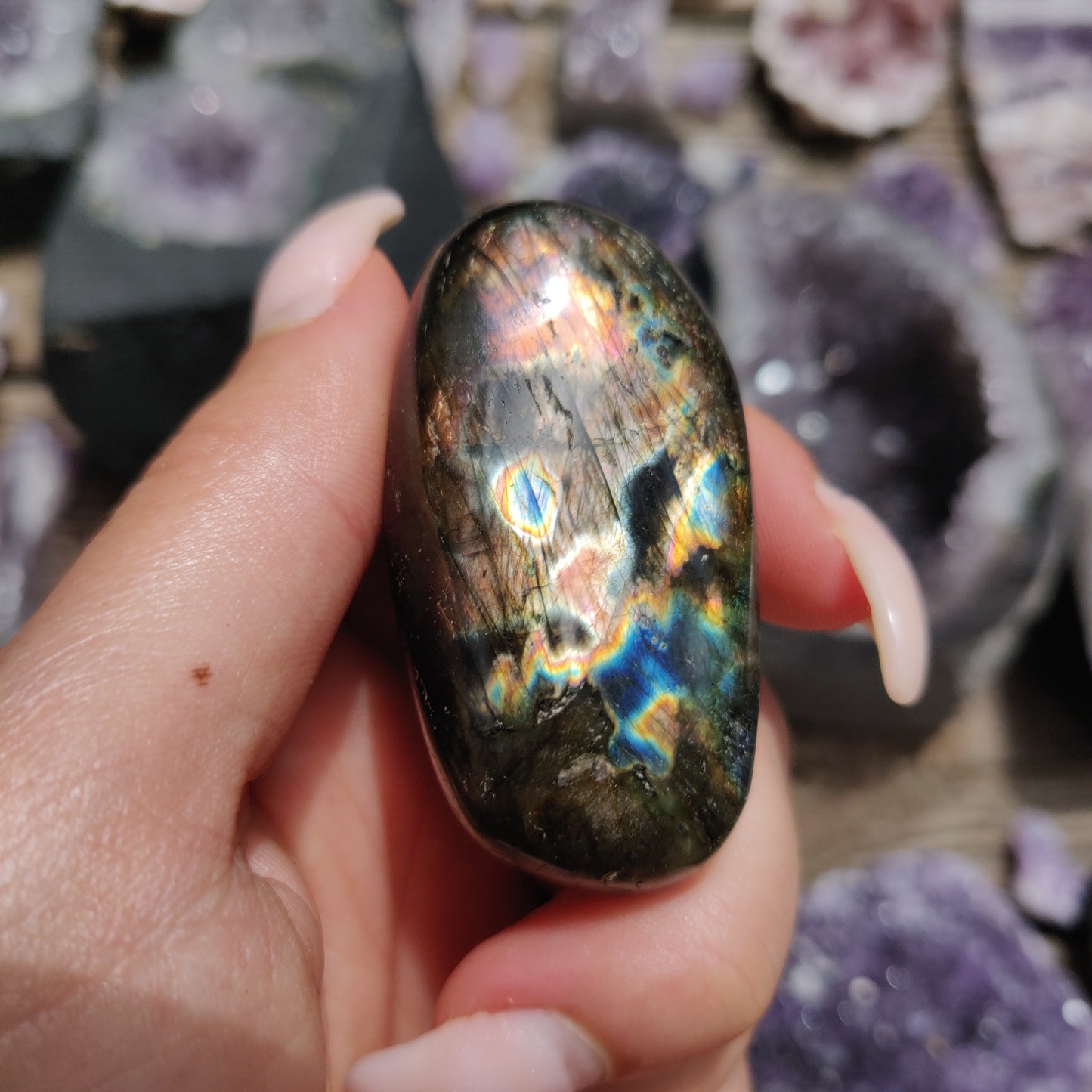 Labradorite Palm Stone (#49)
