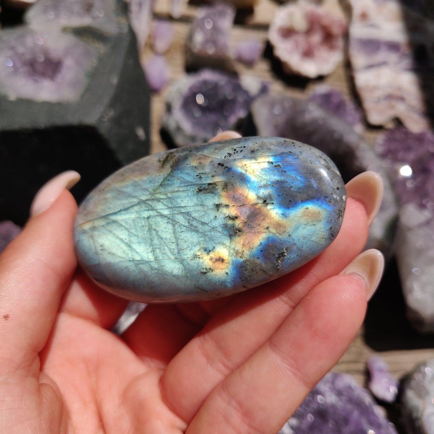 Labradorite Palm Stone (#87)