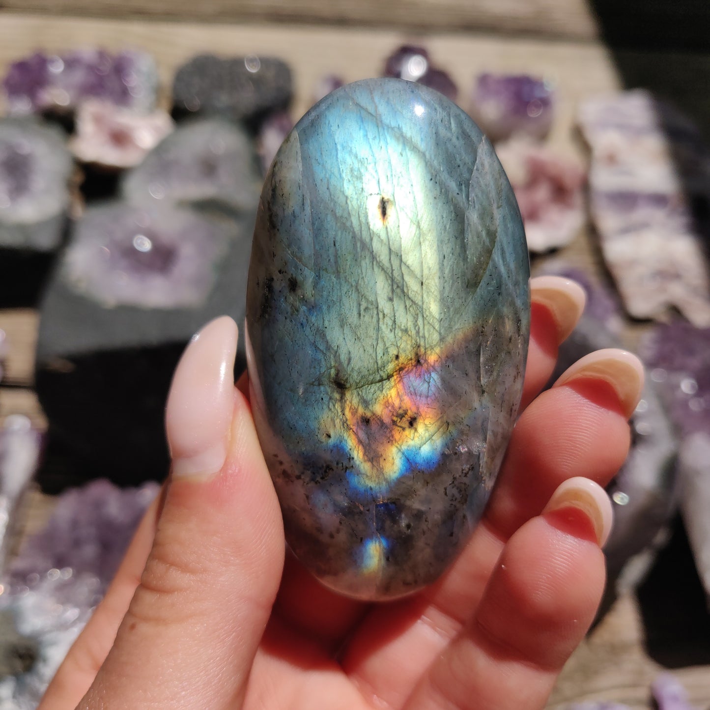 Labradorite Palm Stone (#87)