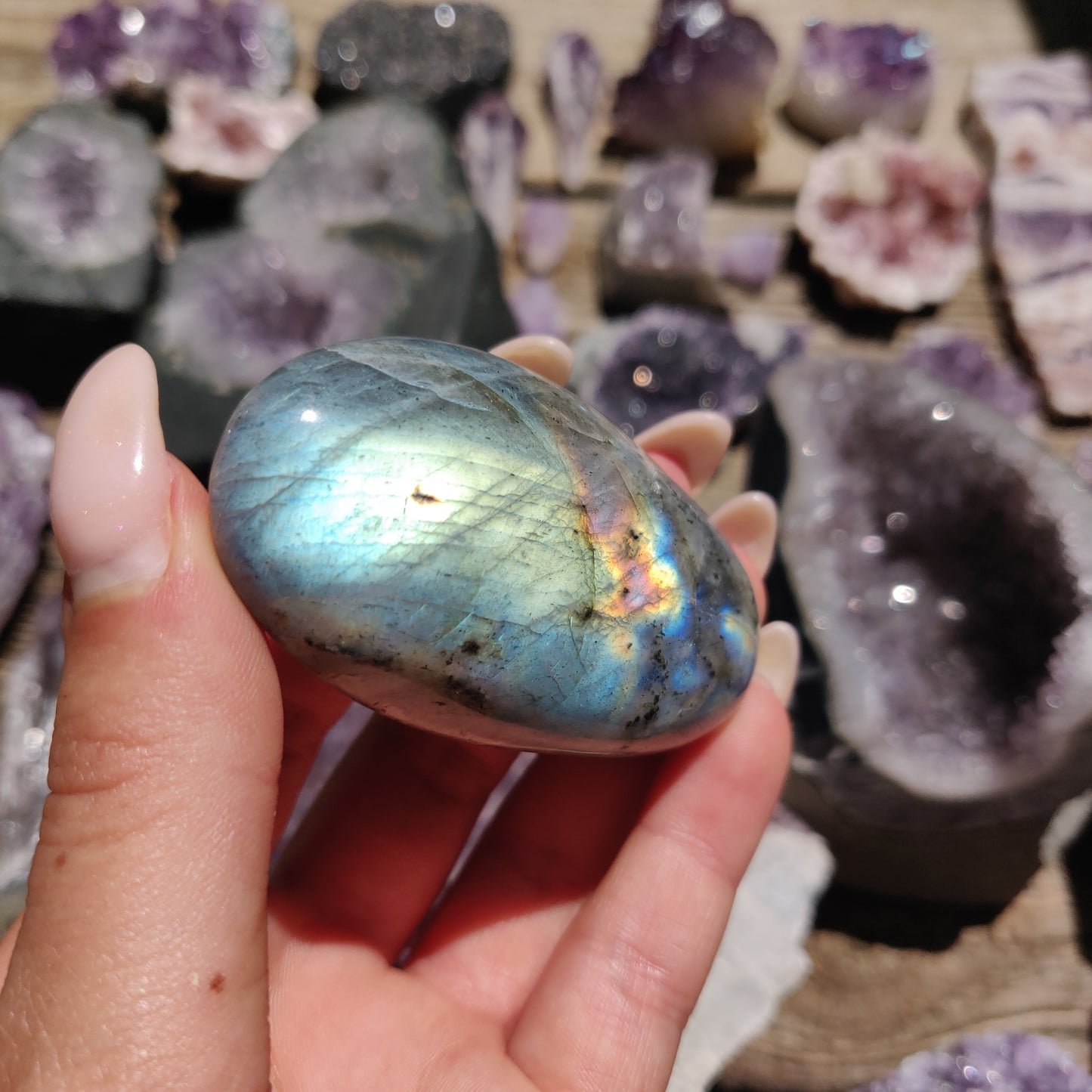 Labradorite Palm Stone (#87)