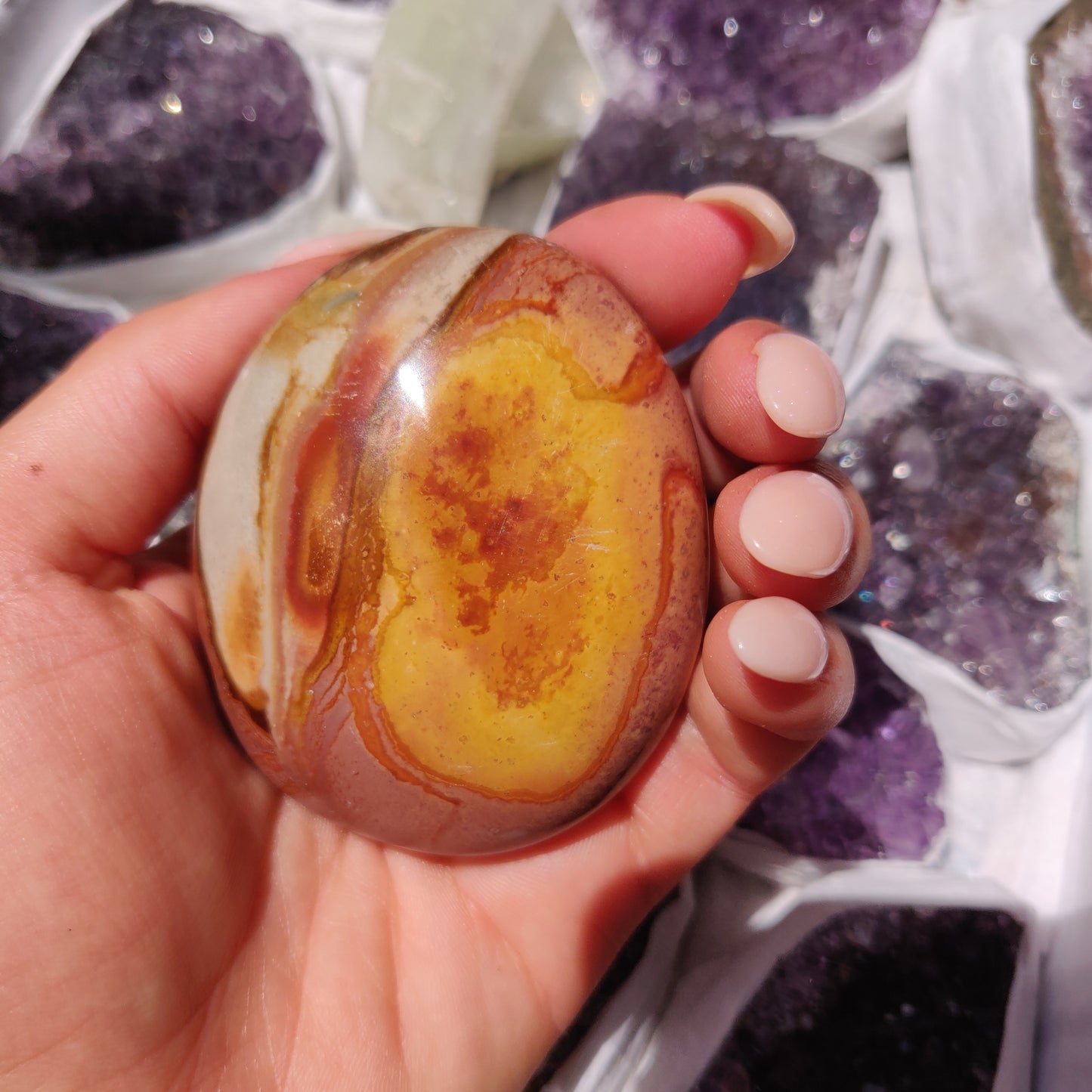 Polychrome Jasper Palm Stone (#2)