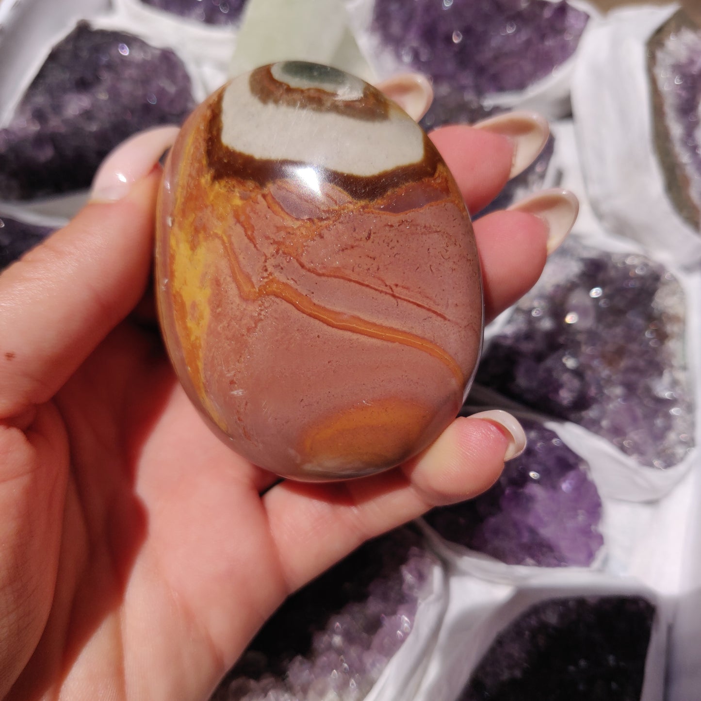 Polychrome Jasper Palm Stone (#2)