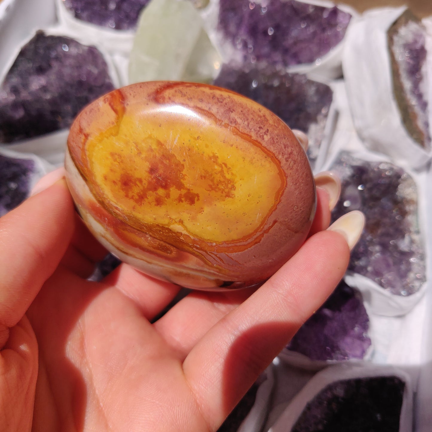 Polychrome Jasper Palm Stone (#2)