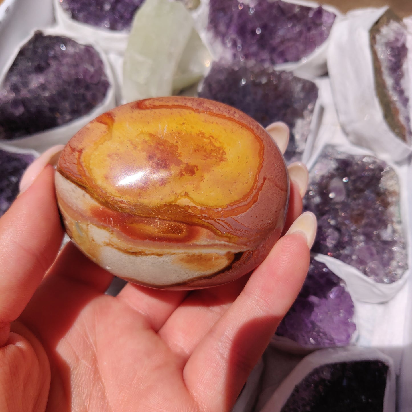 Polychrome Jasper Palm Stone (#2)