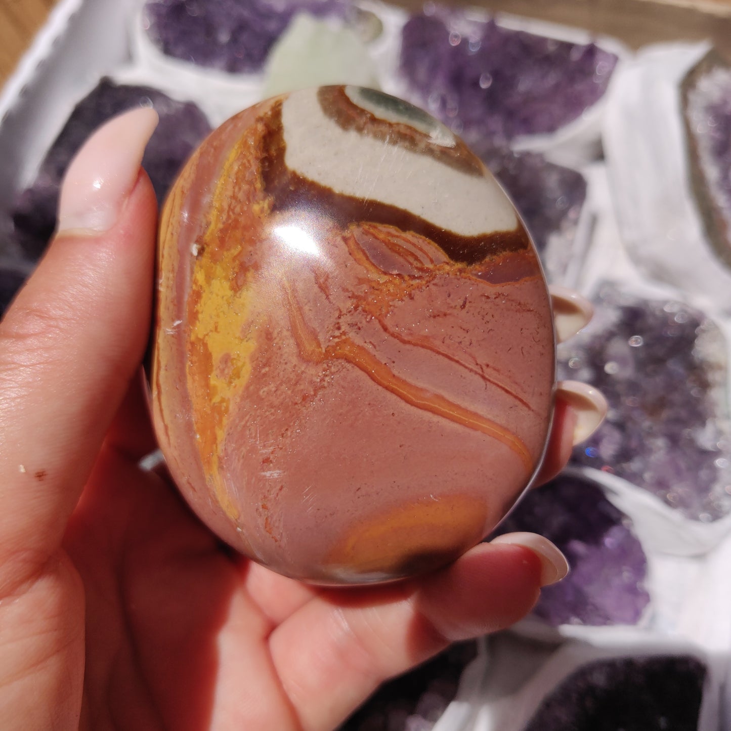 Polychrome Jasper Palm Stone (#2)