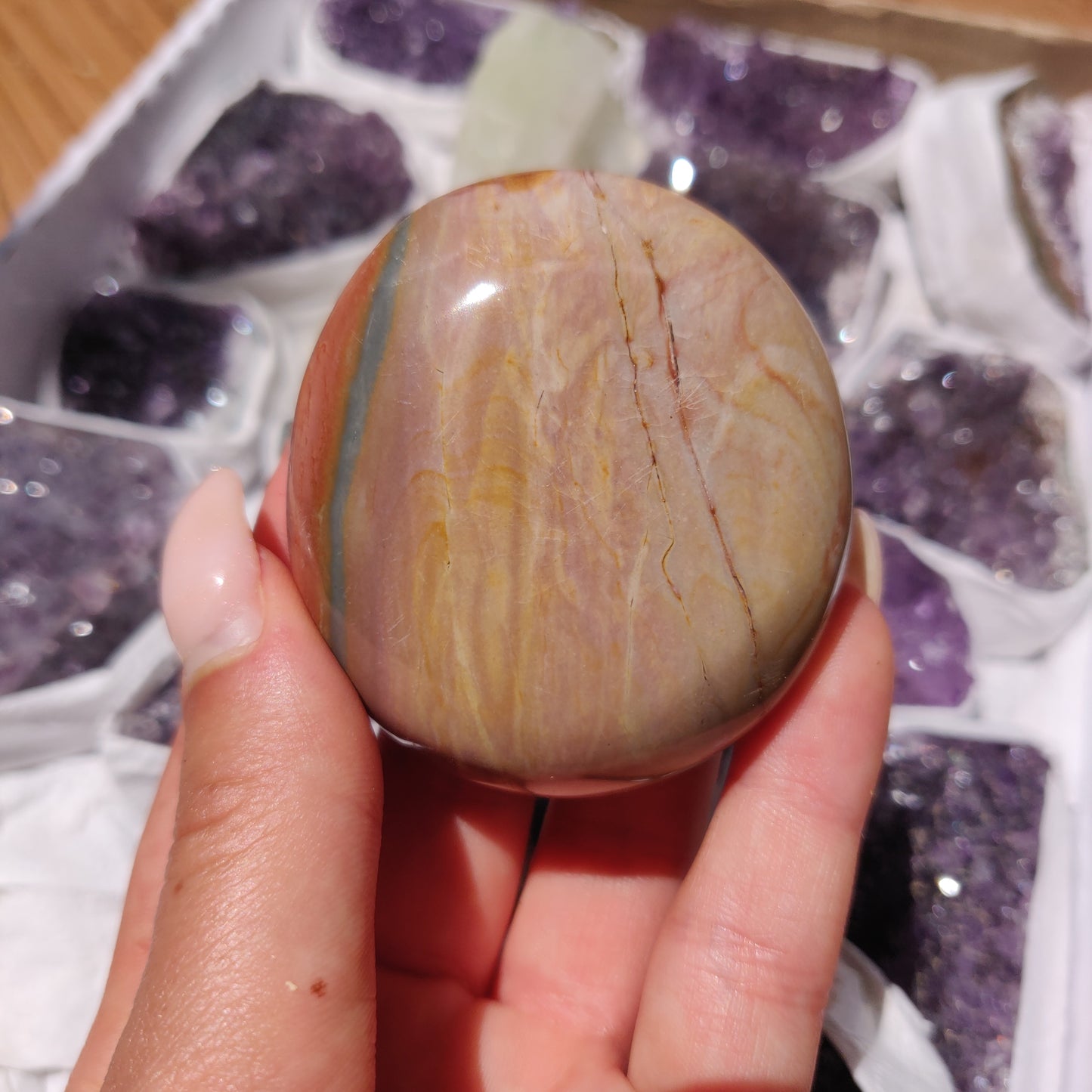 Polychrome Jasper Palm Stone (#3)